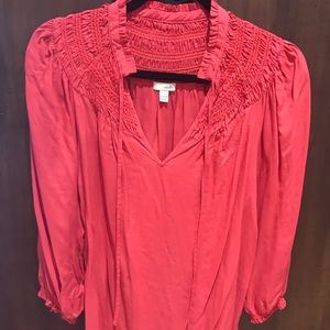 Coral pink longsleeved blouse